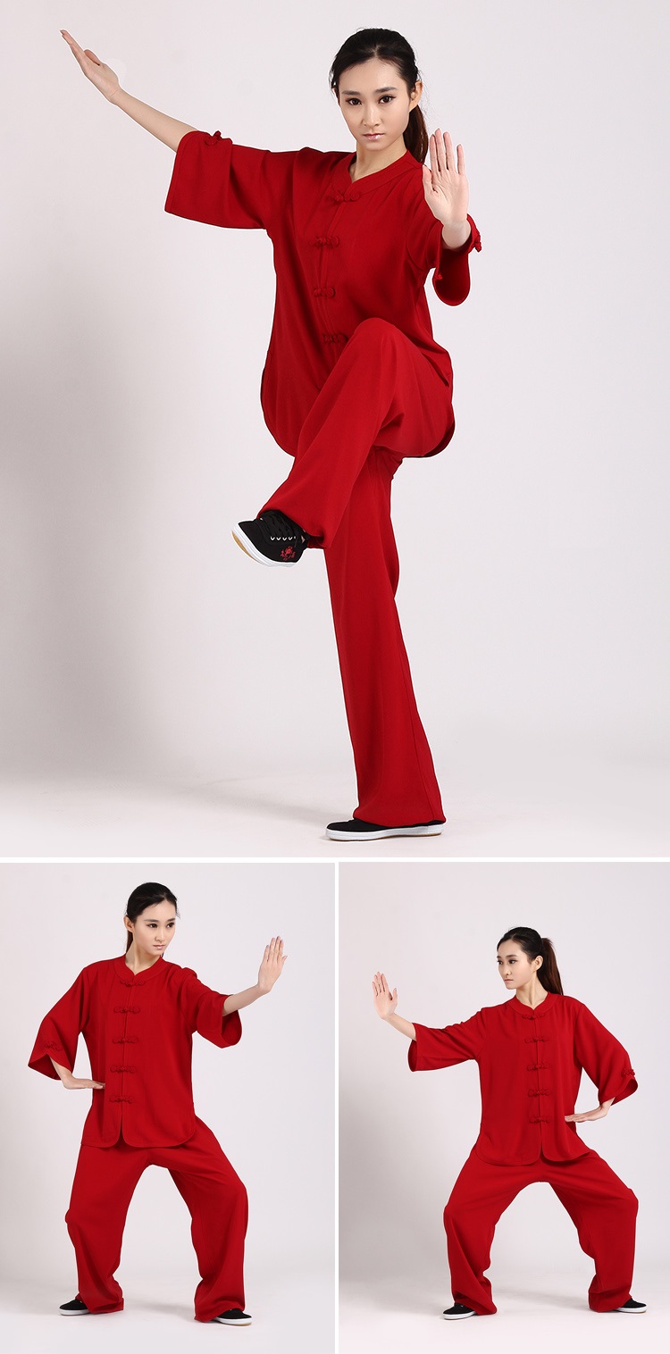 Tai Chi Clothing Uniform Summer Half Sleeve Women Tai Chi Clothing Uniform Women